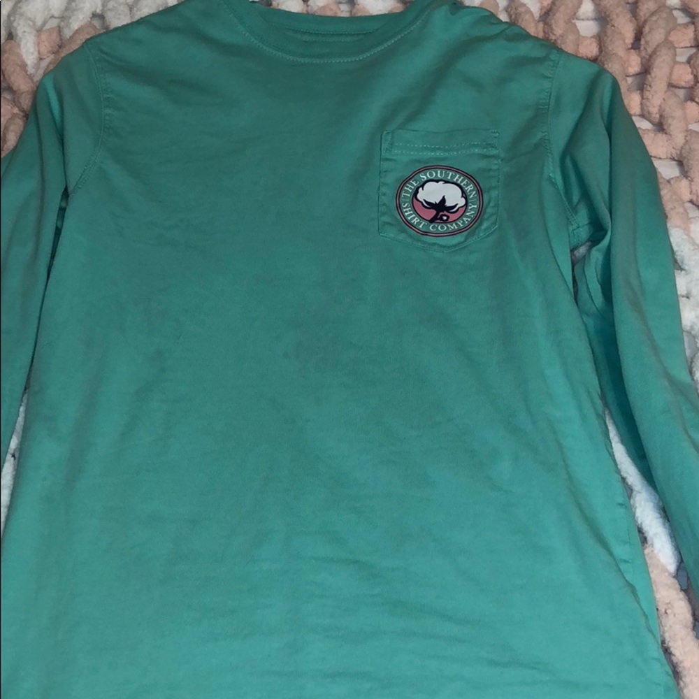 Southern shirt co top in a cute minty color!